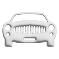 car icon 3d design for application and website presentation png