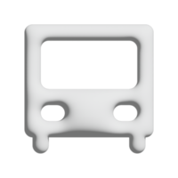 bus icon 3d design for application and website presentation png