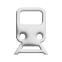 Tram-Symbol 3D-Design für Anwendungs- und Website-Präsentation png