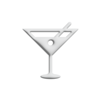 cocktail icoon 3d ontwerp voor toepassing en website presentatie png