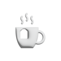 Kaffee-Symbol 3D-Design für Anwendungs- und Website-Präsentation png