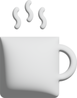 Kaffee-Symbol 3D-Design für Anwendungs- und Website-Präsentation png