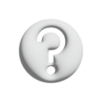 question icon 3d design for application and website presentation png