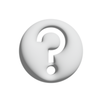 question icon 3d design for application and website presentation png