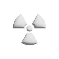 design 3d de ícone de área de radiação para apresentação de aplicativo e site png