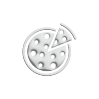 Pizza icon 3d design for application and website presentation png