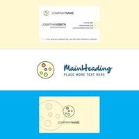 Beautiful Bacteria plate Logo and business card vertical Design Vector