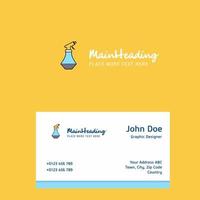 Water shower logo Design with business card template Elegant corporate identity Vector