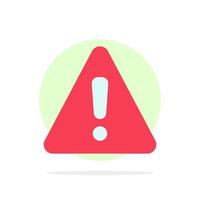 Alert Danger Warning Sign Abstract Circle Background Flat color Icon vector