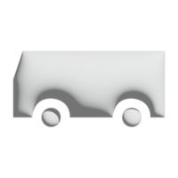 bus icon 3d design for application and website presentation png