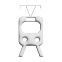 tram icoon 3d ontwerp voor toepassing en website presentatie png