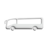 bus icon 3d design for application and website presentation png