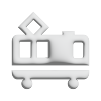 train icon 3d design for application and website presentation png