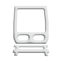 Tram-Symbol 3D-Design für Anwendungs- und Website-Präsentation png