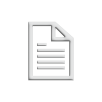 design 3d de ícone de documento para apresentação de aplicativo e site png