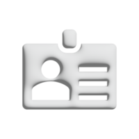 dipendente carta icona 3d design per applicazione e sito web presentazione png