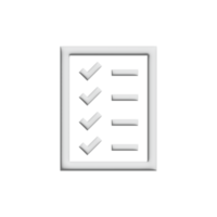 icône de la liste de contrôle conception 3d pour la présentation de l'application et du site Web png