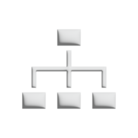 Company Organization Structure icon 3d design for application and website presentation png