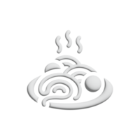 Spaghetti-Symbol 3D-Design für Anwendungs- und Website-Präsentation png