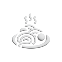 Spaghetti-Symbol 3D-Design für Anwendungs- und Website-Präsentation png