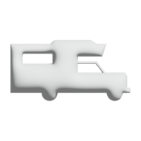 Minibus icon 3d design for application and website presentation png