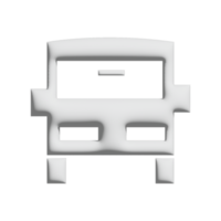 design 3d de ícone de ônibus escolar para apresentação de aplicativo e site png