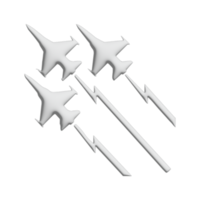 Attack jet plane icon 3d design for application and website presentation png