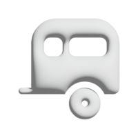 design 3d de ícone de caravana para apresentação de aplicativo e site png