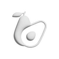 Avocado-Symbol 3D-Design für Anwendungs- und Website-Präsentation png