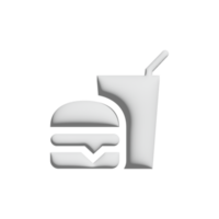 Junk-Food-Symbol 3D-Design für Anwendungs- und Website-Präsentation png