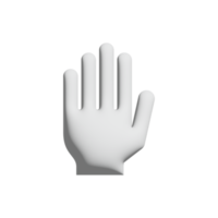 arrêtez la conception 3d de l'icône de la main pour la présentation de l'application et du site Web png