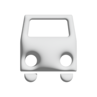 bus icon 3d design for application and website presentation png