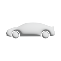 design 3d de ícone de carro sedã para apresentação de aplicativo e site png