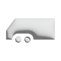 Wohnwagen-Symbol 3D-Design für Anwendungs- und Website-Präsentation png