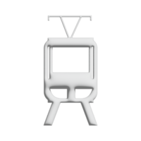 Tram-Symbol 3D-Design für Anwendungs- und Website-Präsentation png