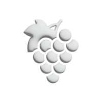 Grape icon 3d design for application and website presentation png