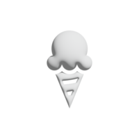 Eiscreme-Symbol 3D-Design für Anwendungs- und Website-Präsentation png