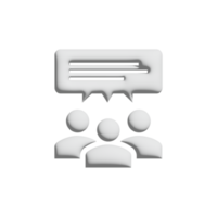 icône de commentaire conception 3d pour la présentation de l'application et du site Web png