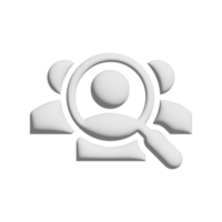 zoeken icoon 3d ontwerp voor toepassing en website presentatie png