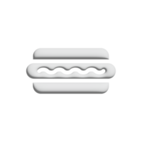 Hot dog bun icon 3d design for application and website presentation png