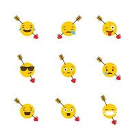 Emojis set design vector