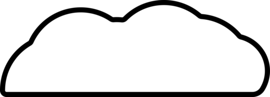 Cloud element in PNG type. Flat illustration style. Minimal object.