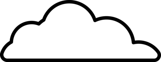 Cloud element in PNG type. Flat illustration style. Minimal object.