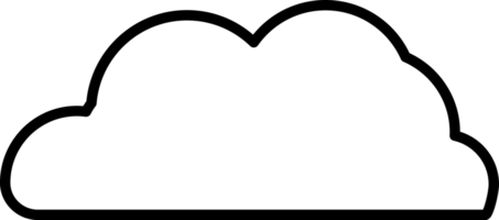 Cloud element in PNG type. Flat illustration style. Minimal object.