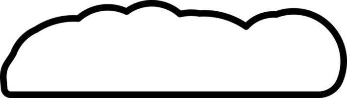 Cloud element in PNG type. Flat illustration style. Minimal object.