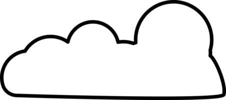 elemento de nube en tipo png. estilo de ilustración plana. objeto mínimo. png