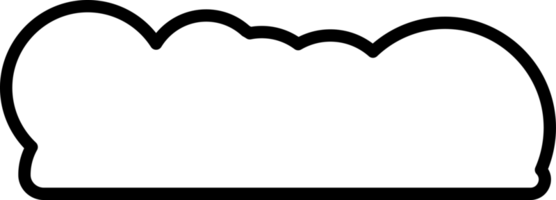 Cloud element in PNG type. Flat illustration style. Minimal object.