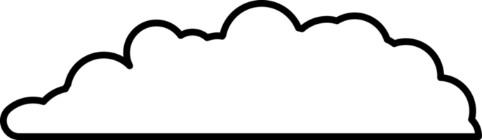 Cloud element in PNG type. Flat illustration style. Minimal object.