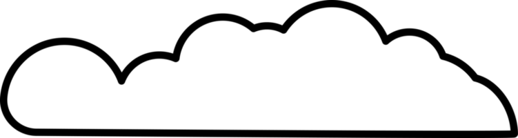 Cloud element in PNG type. Flat illustration style. Minimal object.