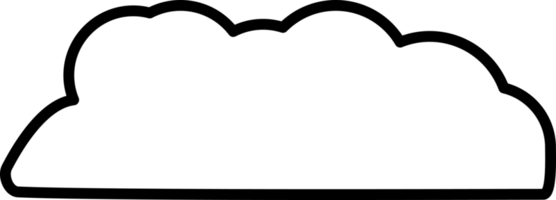 Cloud element in PNG type. Flat illustration style. Minimal object.